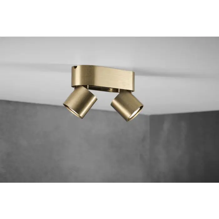 Light-Point 2er-LED-Deckenspot AURA Messing 270994