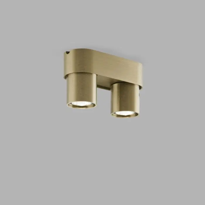 Light-Point 2er-LED-Deckenspot AURA Messing 270994