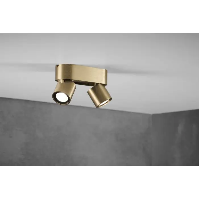 Light-Point 2er-LED-Deckenspot AURA Messing 270994