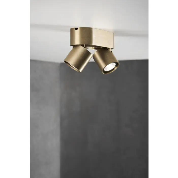 Light-Point 2er-LED-Deckenspot AURA Messing 270994