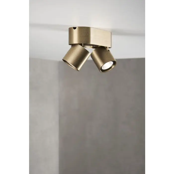 Light-Point 2er-LED-Deckenspot AURA Messing 270994