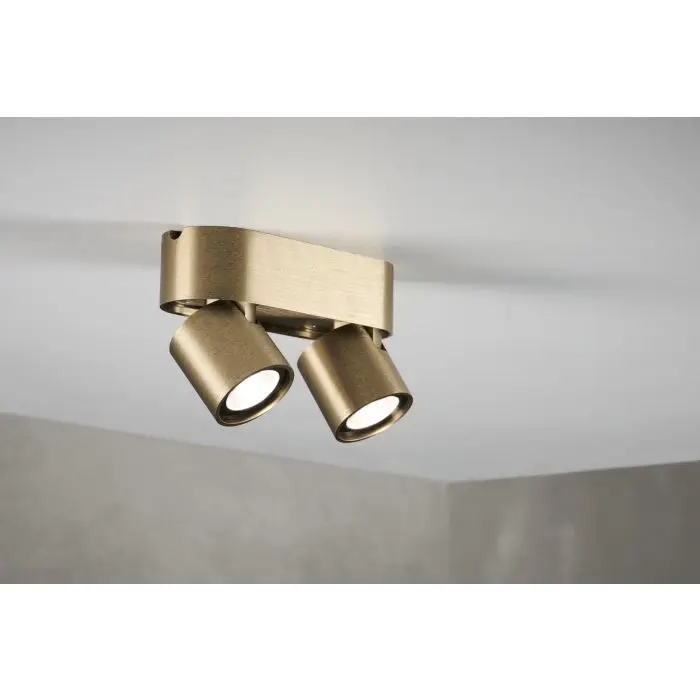 Light-Point 2er-LED-Deckenspot AURA Messing 270994