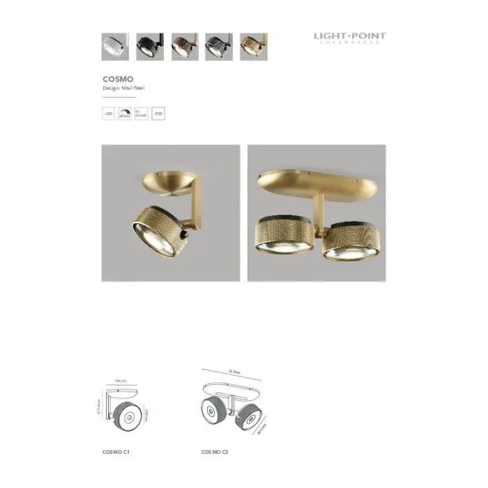 Light-Point 2er-LED-Deckenspot COSMO weiß 271010