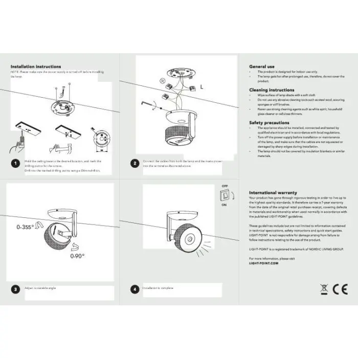 Light-Point 2er-LED-Deckenspot COSMO weiß 271010