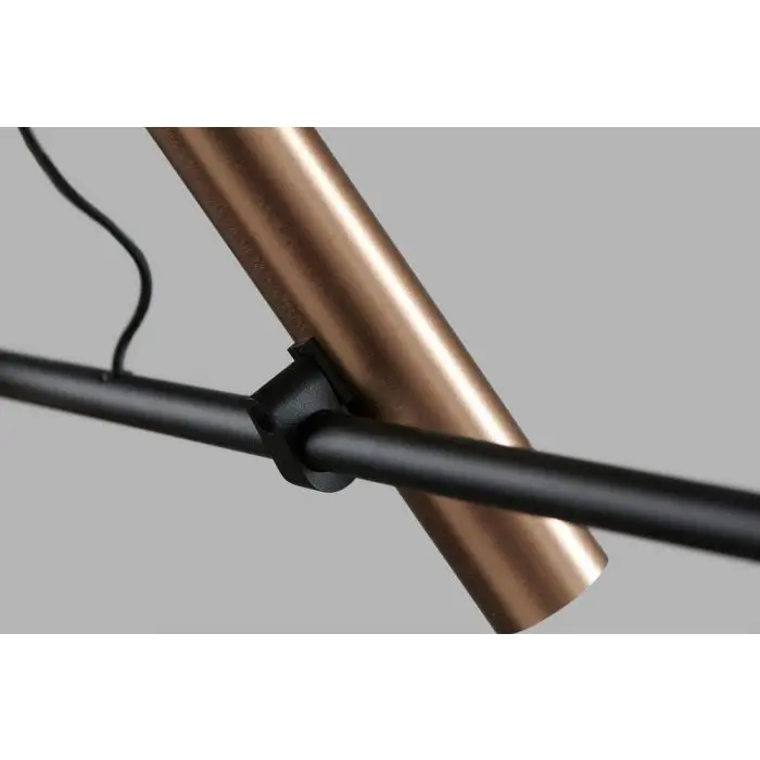 Light-Point 5er-LED-Pendelleuchte SPIRIT 200cm schwarz/rosegold 270630