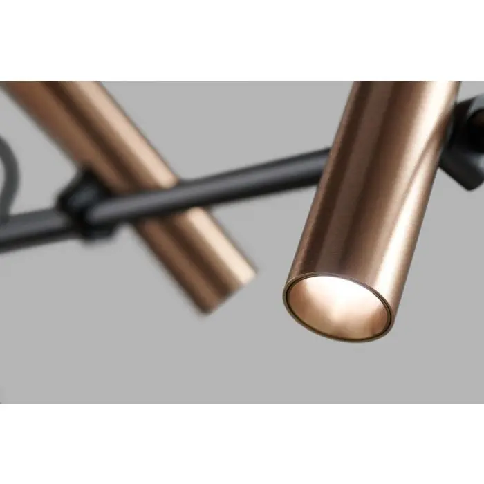 Light-Point 5er-LED-Pendelleuchte SPIRIT 200cm schwarz/rosegold 270630