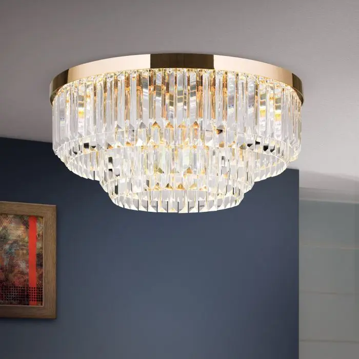 orion- LED-Deckenleuchte PRISM 55cm gold DL 7-666/55 gold