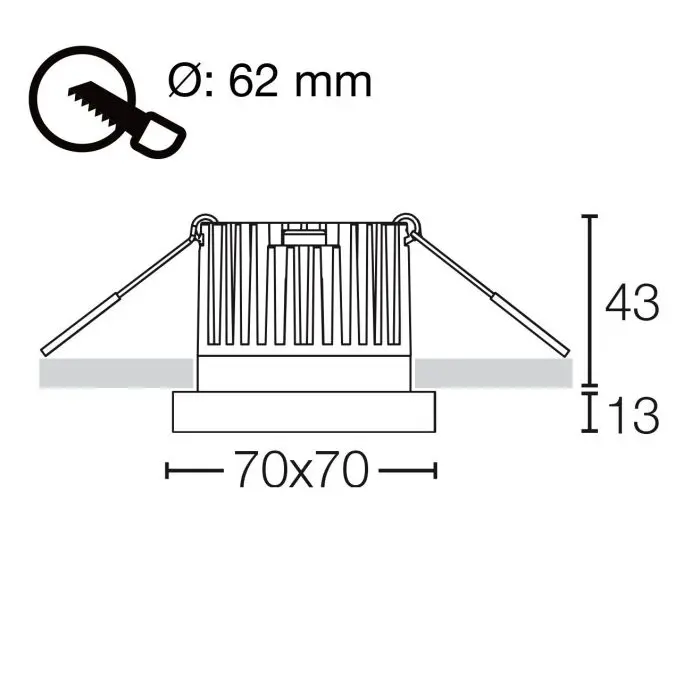 TLG SLC LED-Einbaustrahler OWI weiß/schwarz 323450