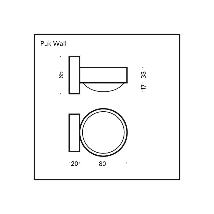 Top Light PUK WALL Wandleuchte 2-0815