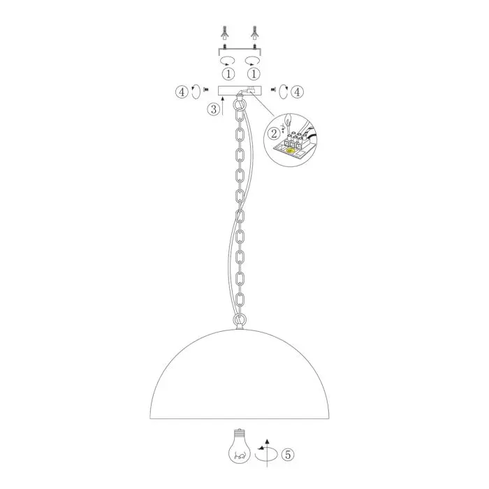 Steinhauer Lighting Pendelleuchte SEMICIRKEL Schwarz 2555ZW
